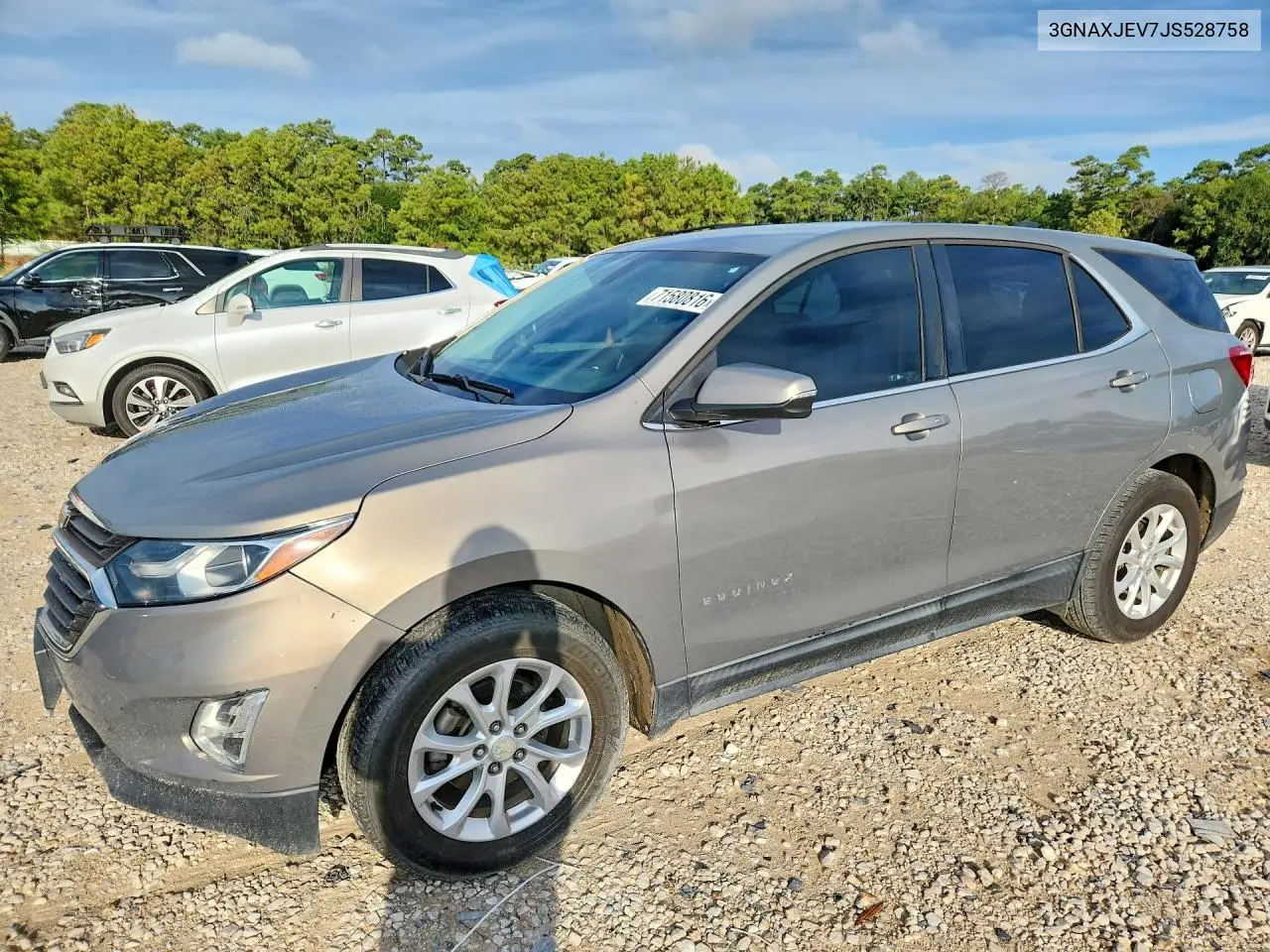 CHEVROLET EQUINOX 2018, VIN 3GNAXJEV7JS528758