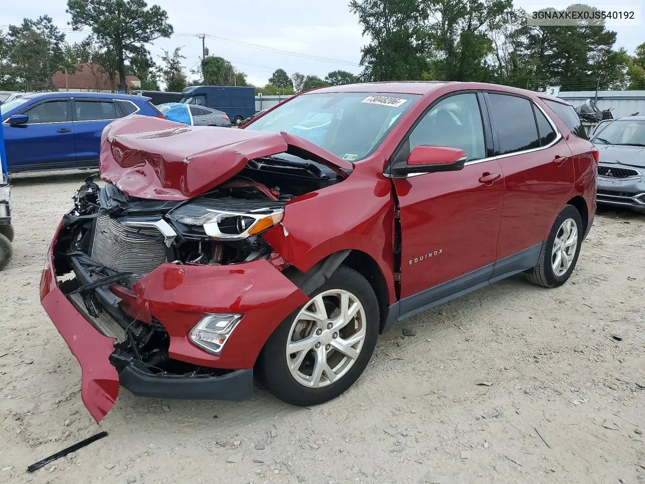 CHEVROLET EQUINOX 2018, VIN 3GNAXKEX0JS540192