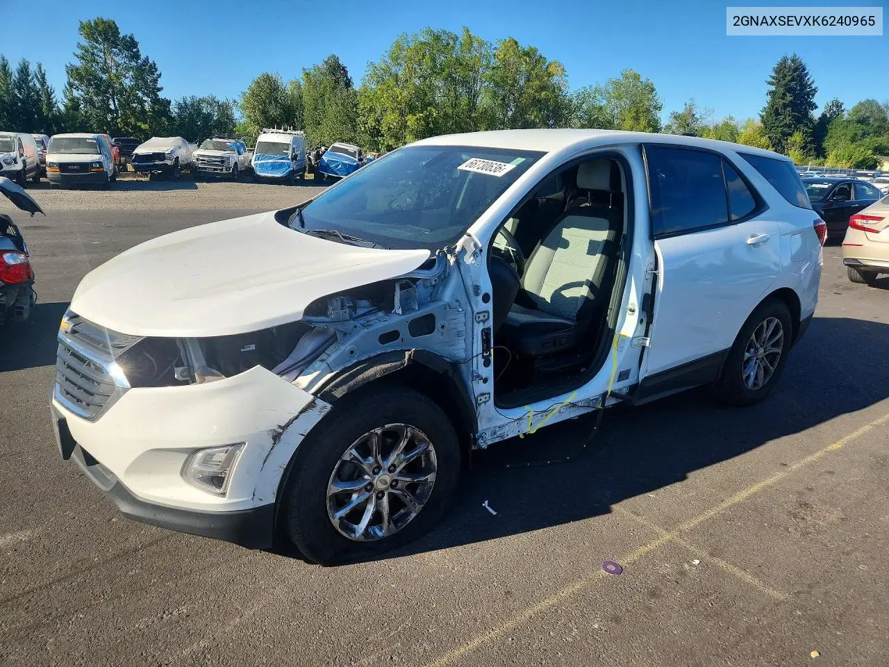 CHEVROLET EQUINOX 2019, VIN 2GNAXSEVXK6240965