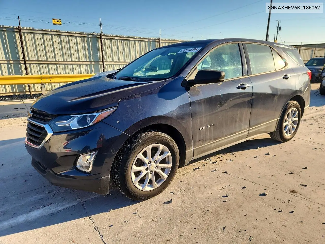 CHEVROLET EQUINOX 2019, VIN 3GNAXHEV6KL186062