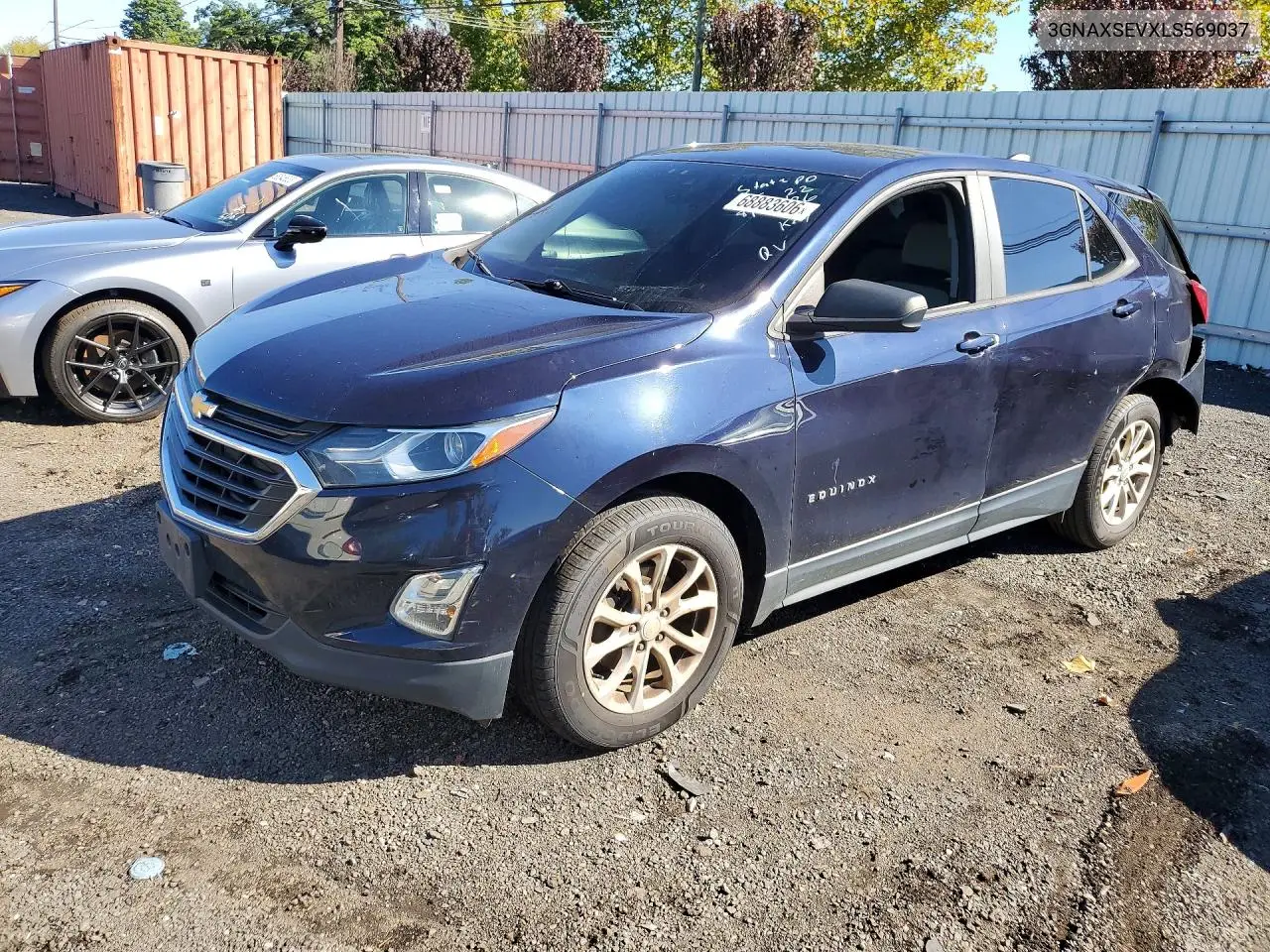 CHEVROLET EQUINOX 2020, VIN 3GNAXSEVXLS569037