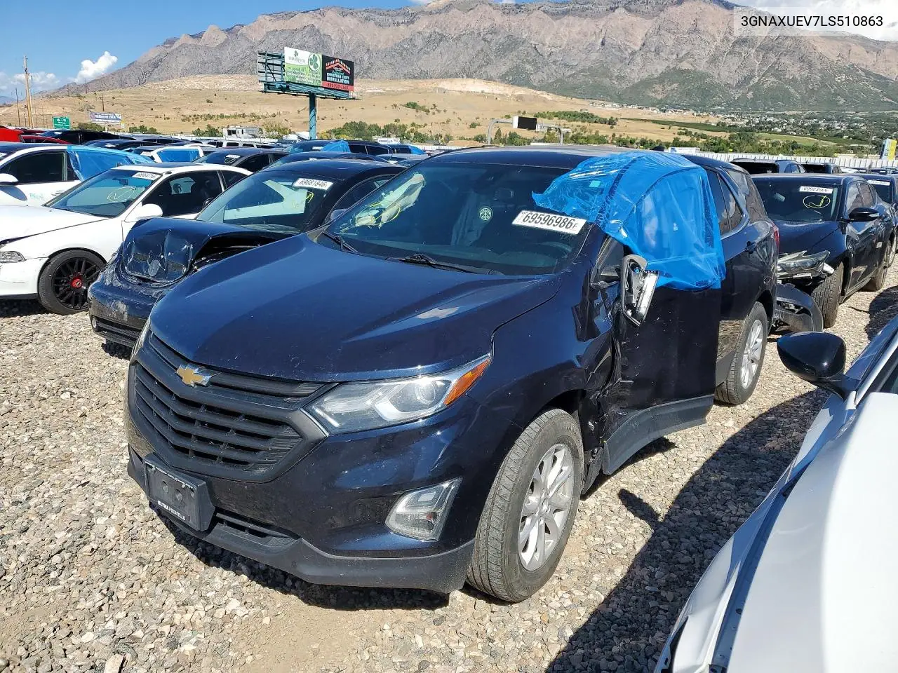 2020 CHEVROLET EQUINOX VIN 3GNAXUEV7LS510863 — фото 4