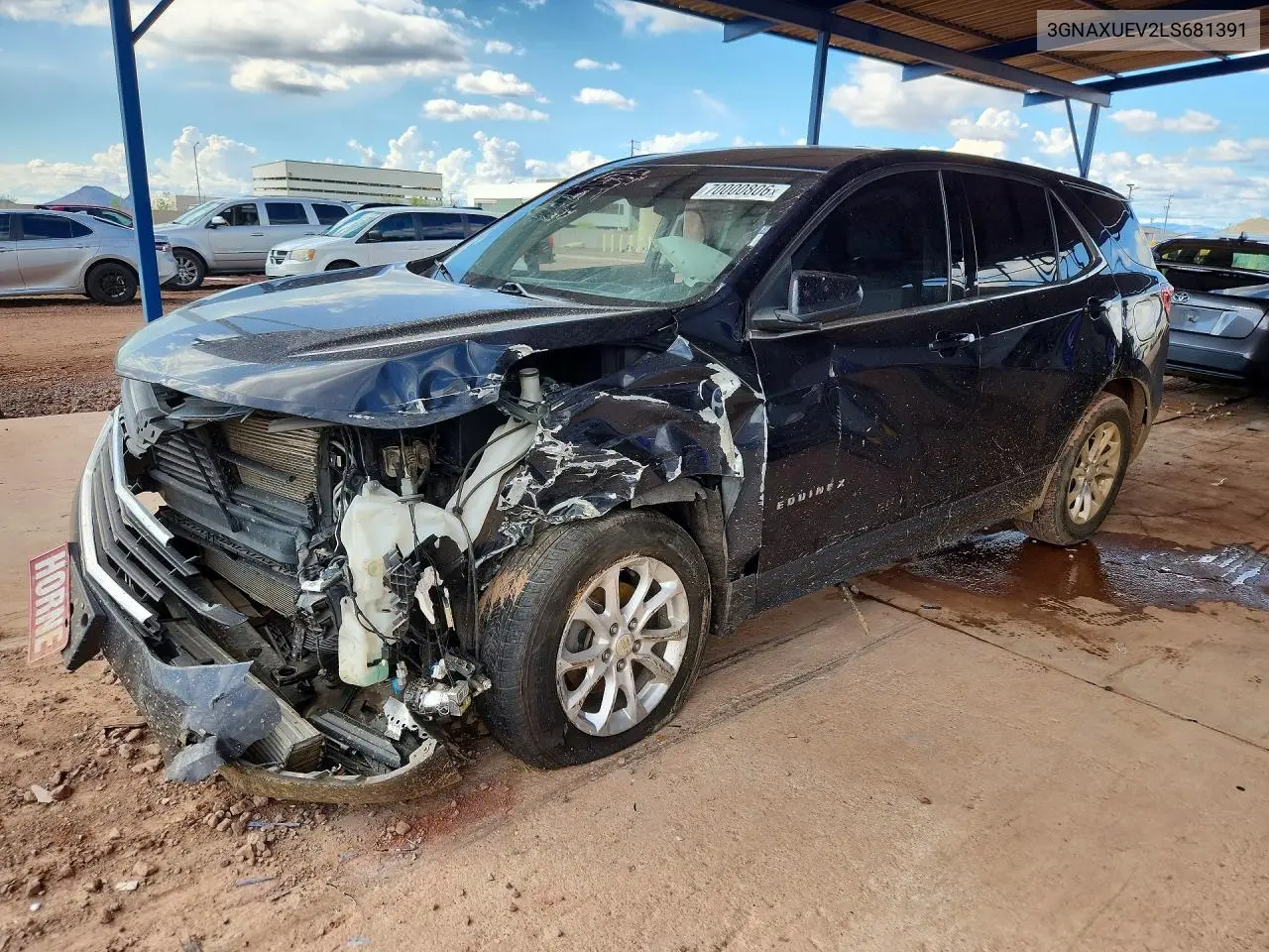 CHEVROLET EQUINOX 2020, VIN 3GNAXUEV2LS681391