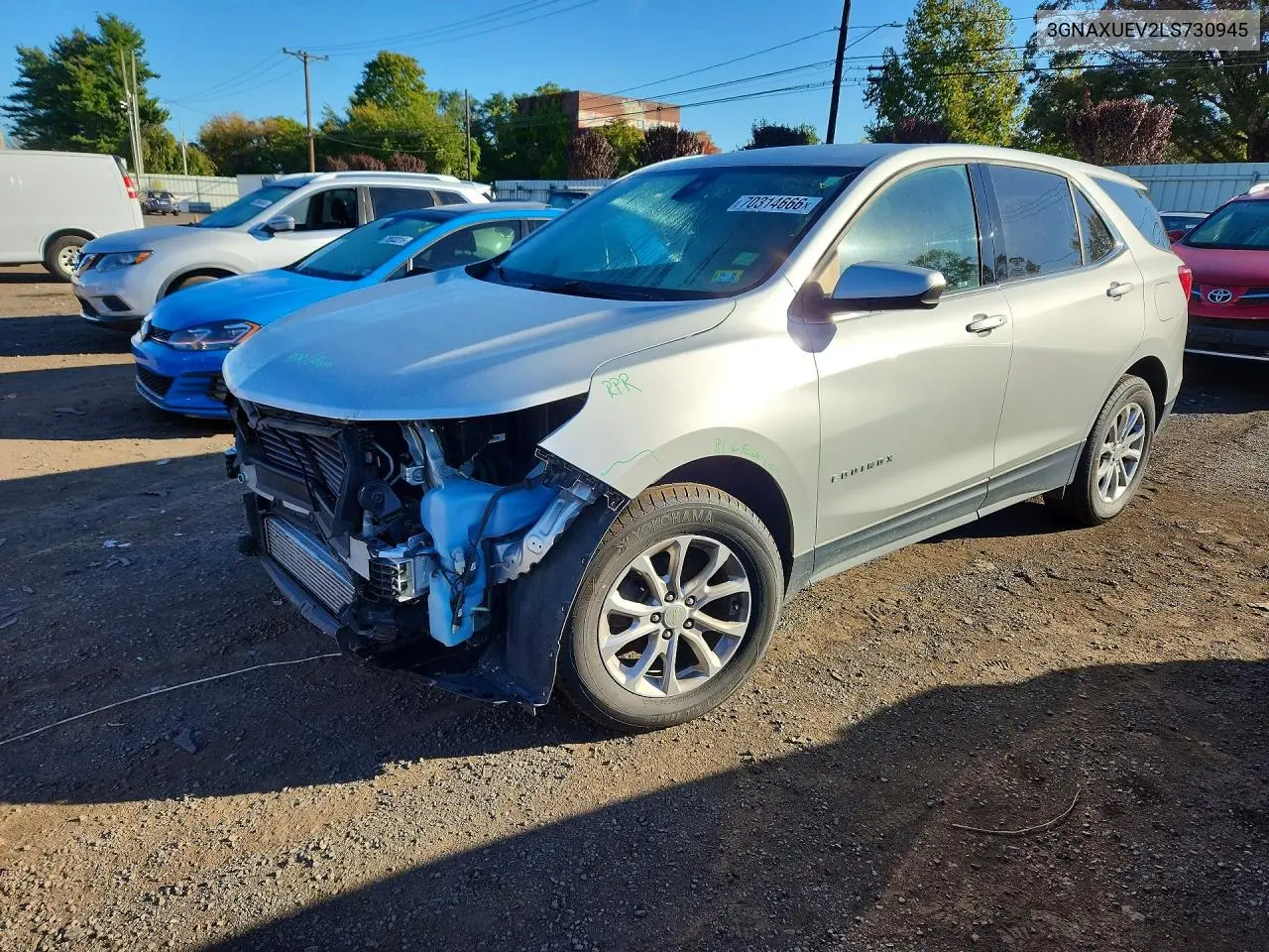 CHEVROLET EQUINOX 2020, VIN 3GNAXUEV2LS730945