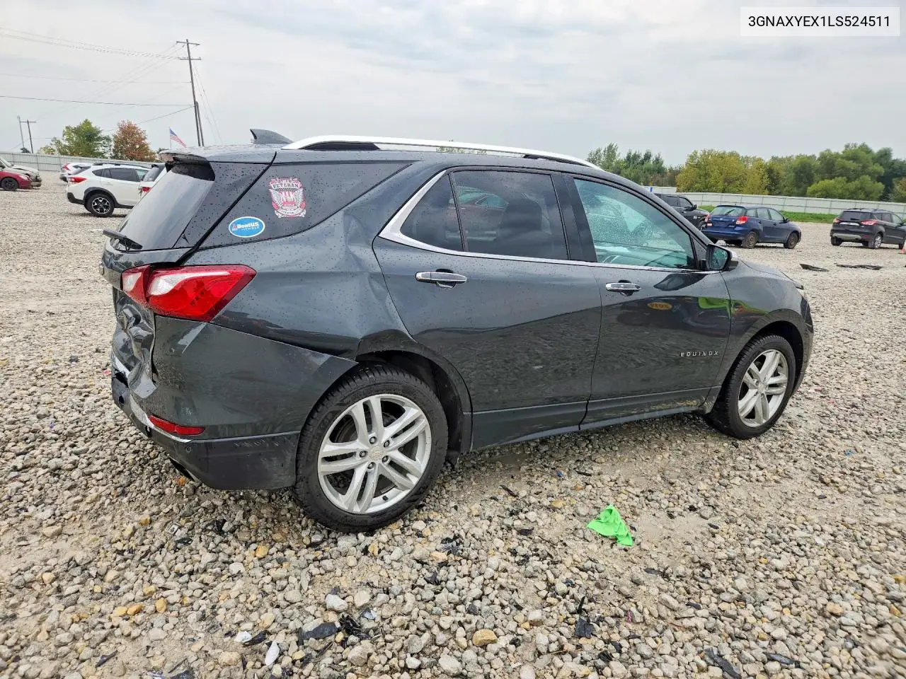 2020 CHEVROLET EQUINOX VIN 3GNAXYEX1LS524511 — фото 3