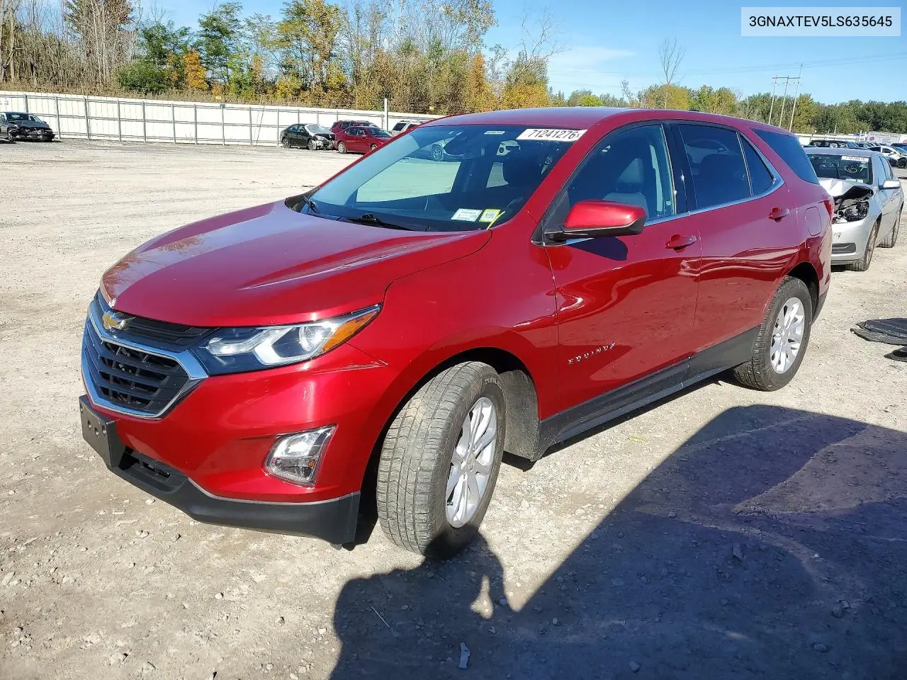 CHEVROLET EQUINOX 2020, VIN 3GNAXTEV5LS635645