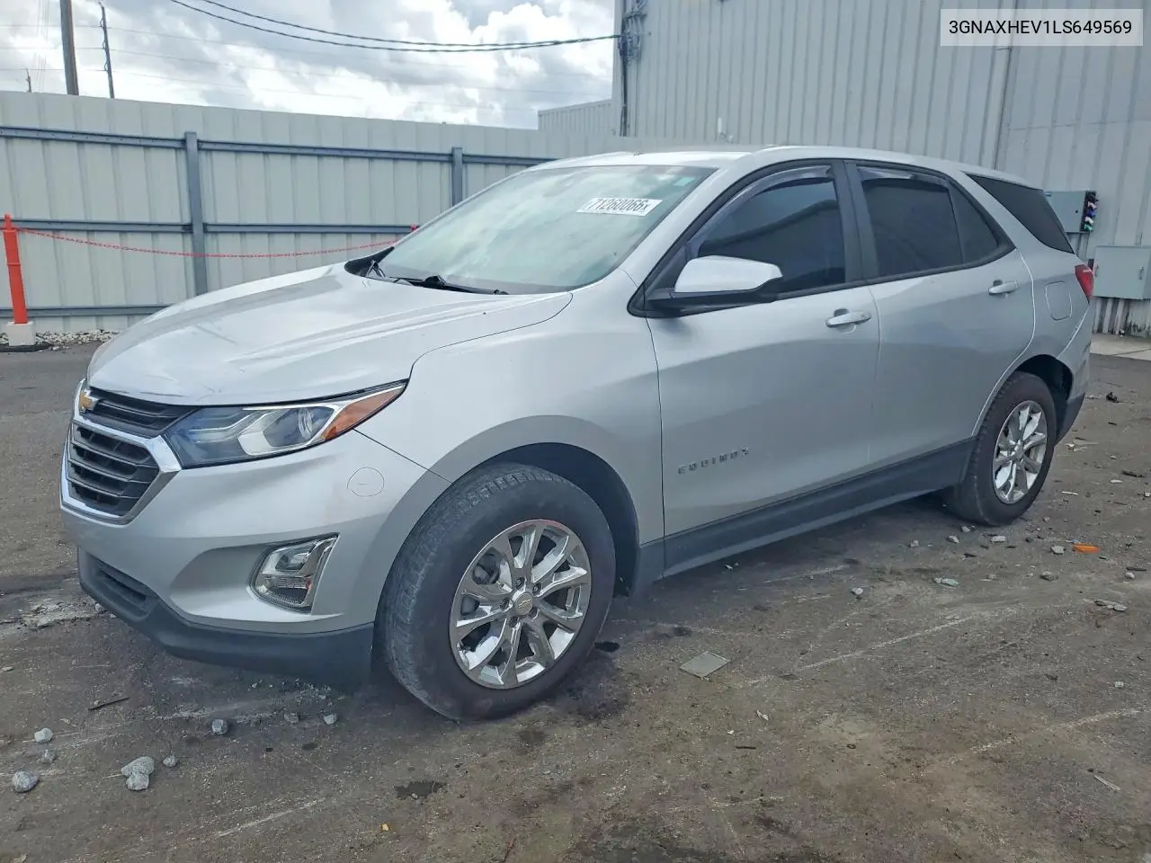 CHEVROLET EQUINOX 2020, VIN 3GNAXHEV1LS649569