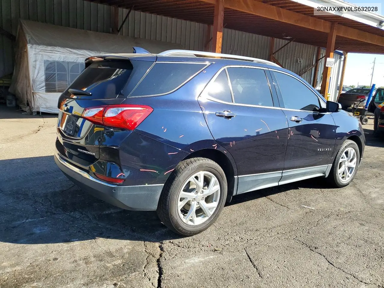 2020 CHEVROLET EQUINOX VIN 3GNAXXEV0LS632028 — фото 3