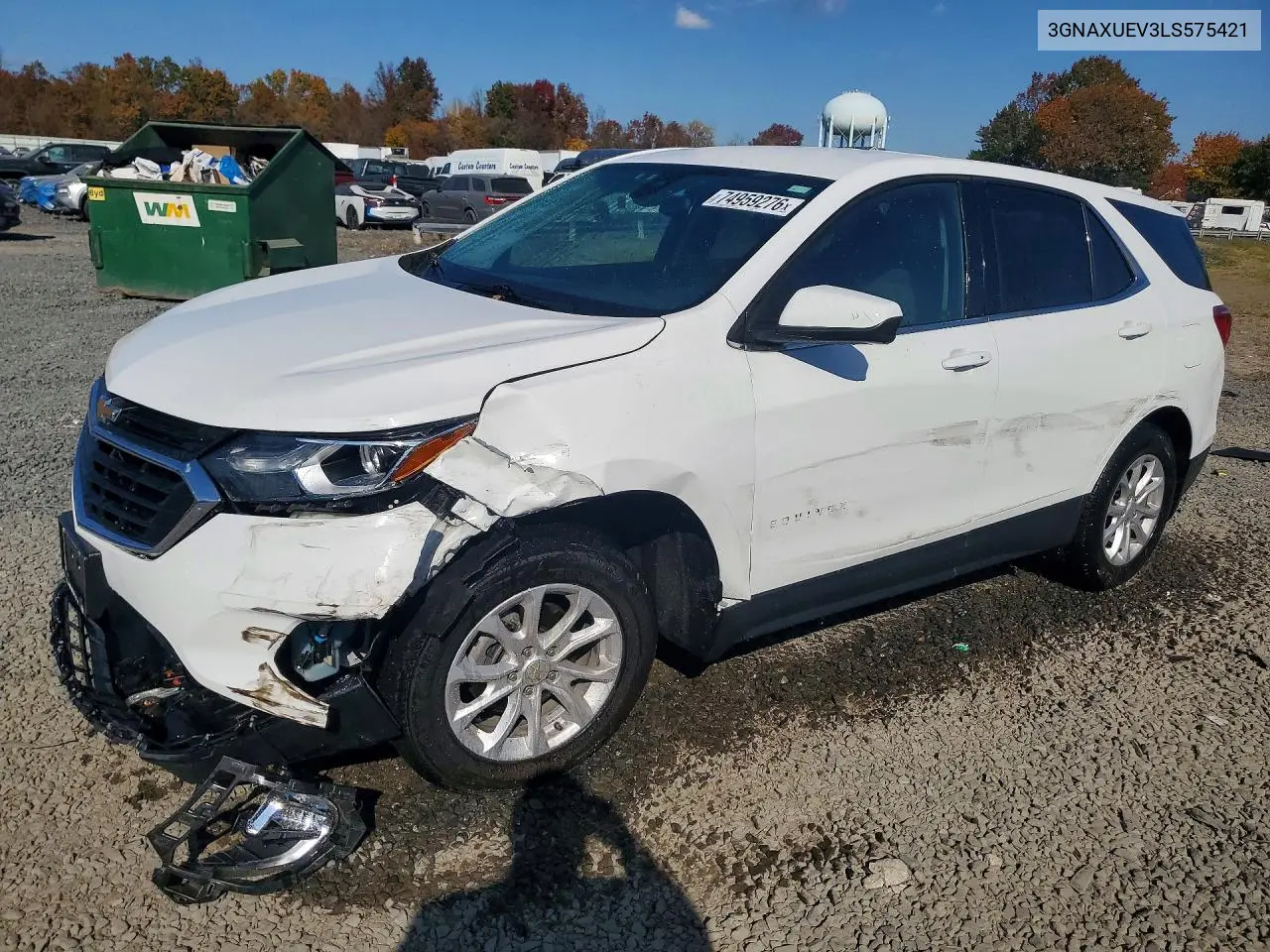 CHEVROLET EQUINOX 2020, VIN 3GNAXUEV3LS575421