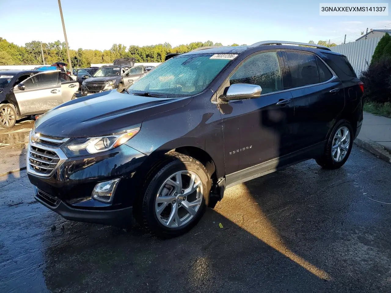 CHEVROLET EQUINOX 2021, VIN 3GNAXXEVXMS141337