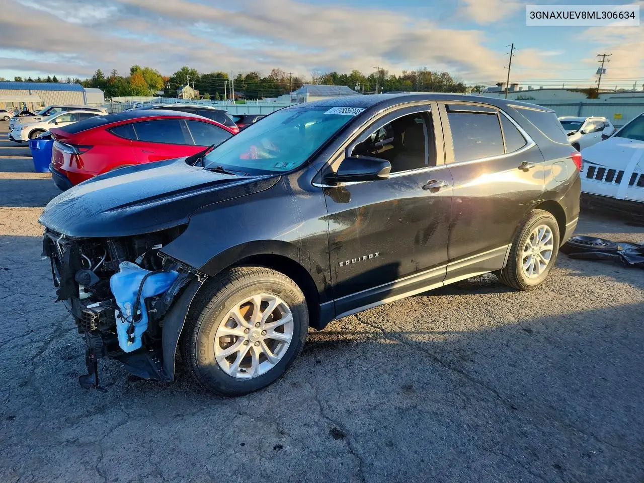 CHEVROLET EQUINOX 2021, VIN 3GNAXUEV8ML306634