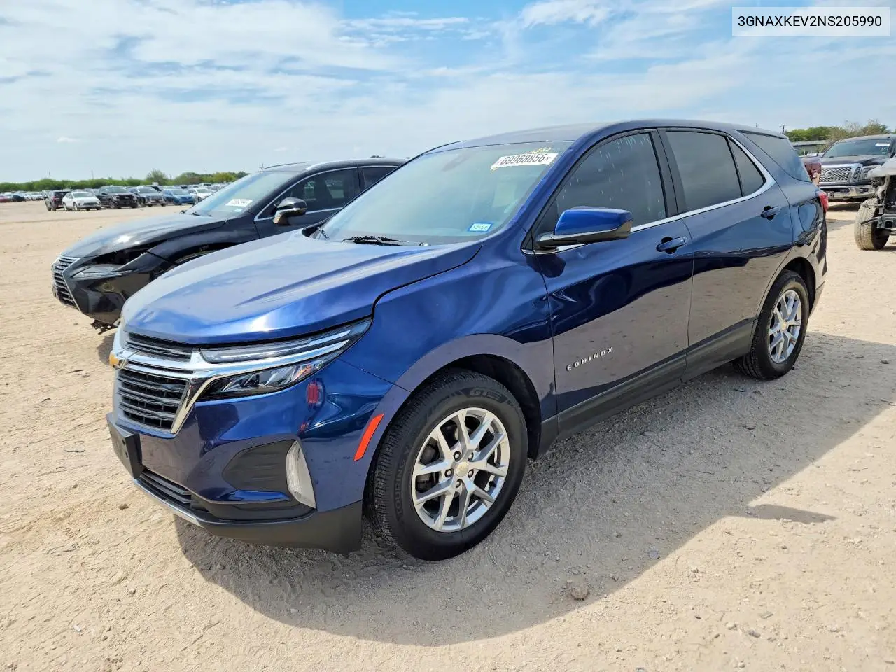 CHEVROLET EQUINOX 2022, VIN 3GNAXKEV2NS205990