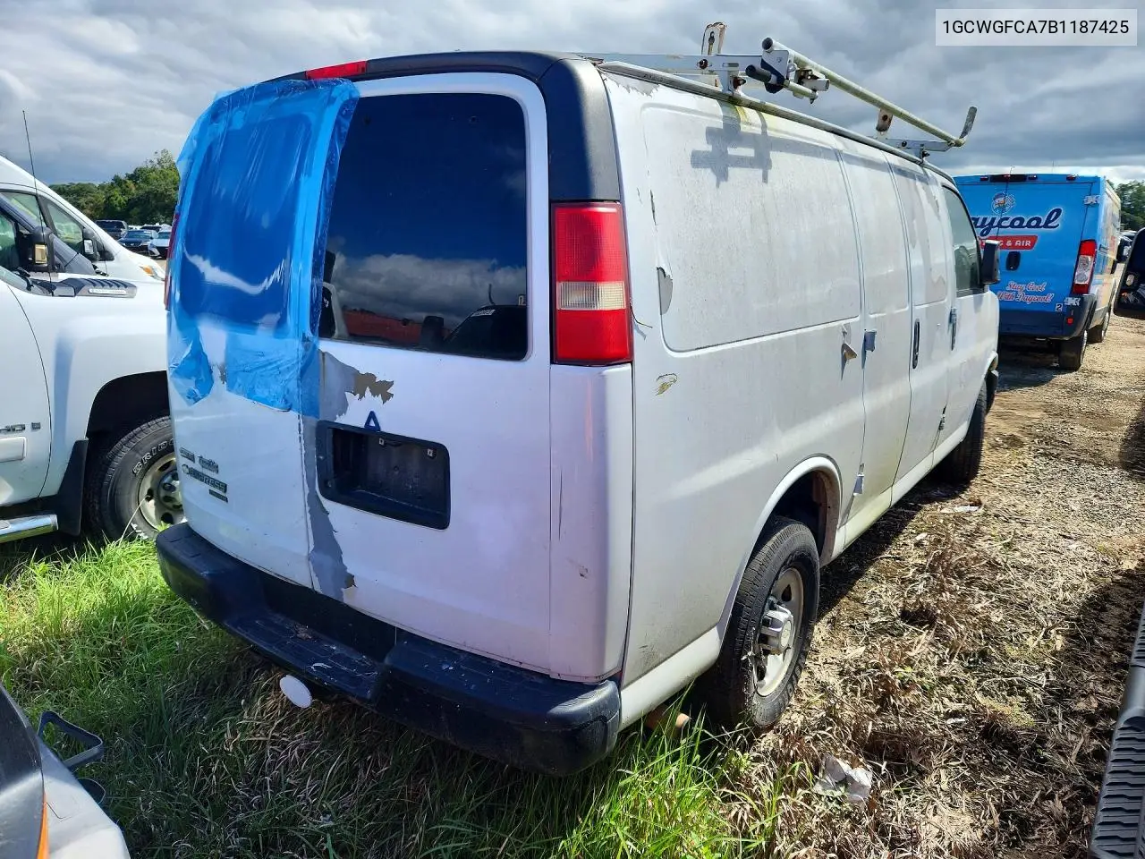 2011 CHEVROLET EXPRESS VIN 1GCWGFCA7B1187425 — фото 3