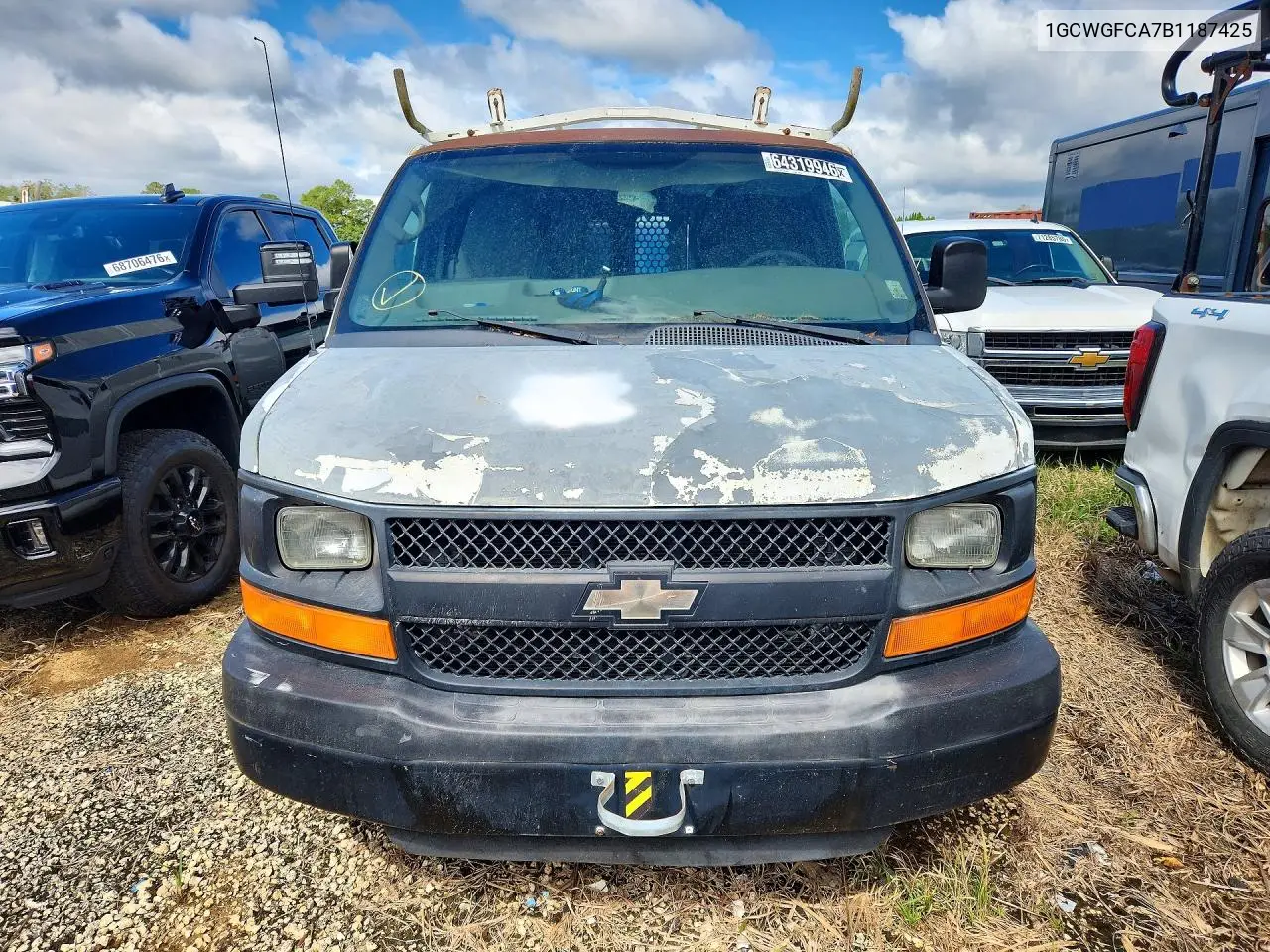 2011 CHEVROLET EXPRESS VIN 1GCWGFCA7B1187425 — фото 5