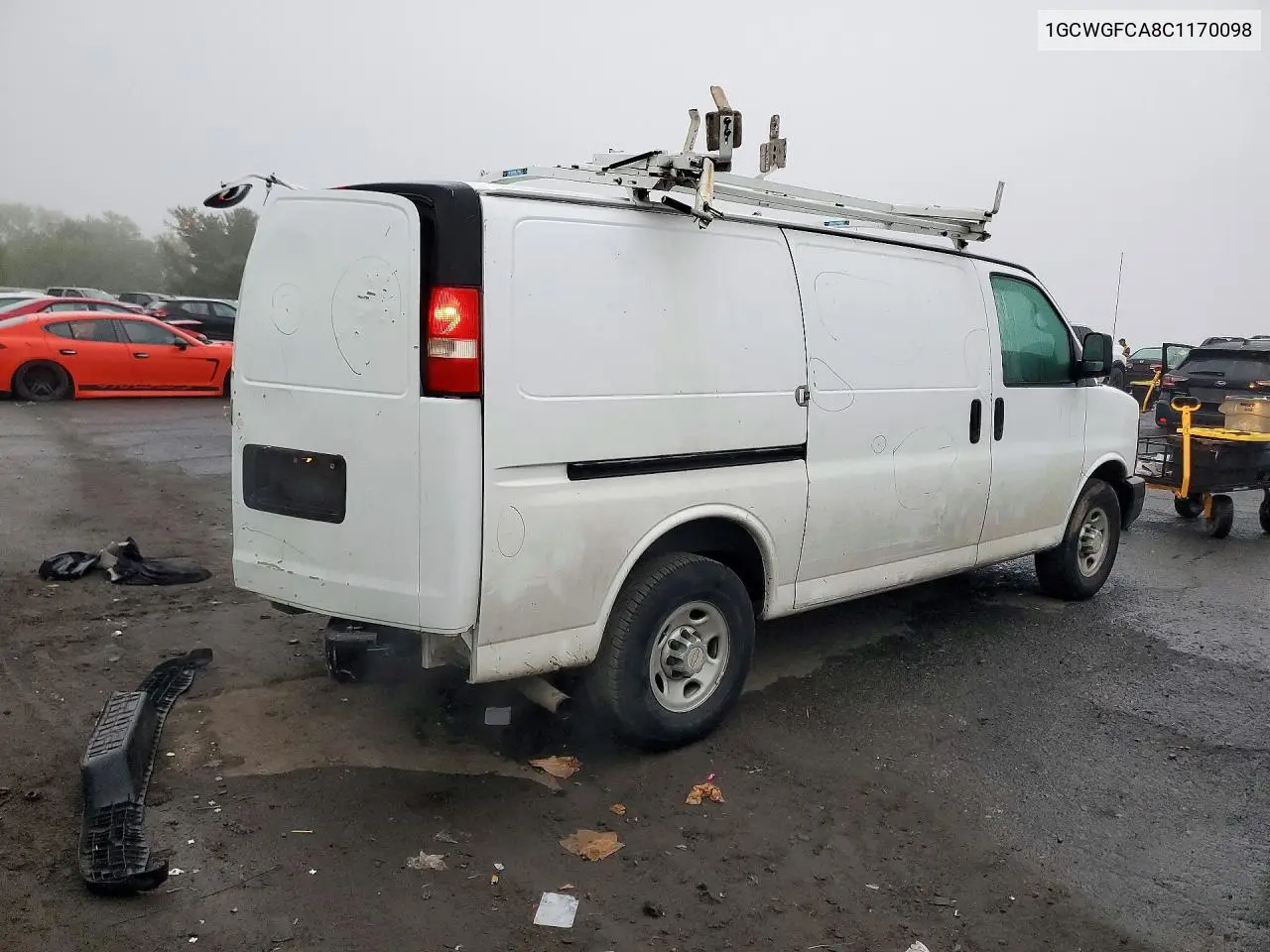 2012 CHEVROLET EXPRESS VIN 1GCWGFCA8C1170098 — фото 3