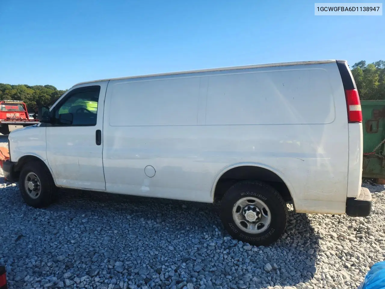 2013 CHEVROLET EXPRESS VIN 1GCWGFBA6D1138947 — фото 2