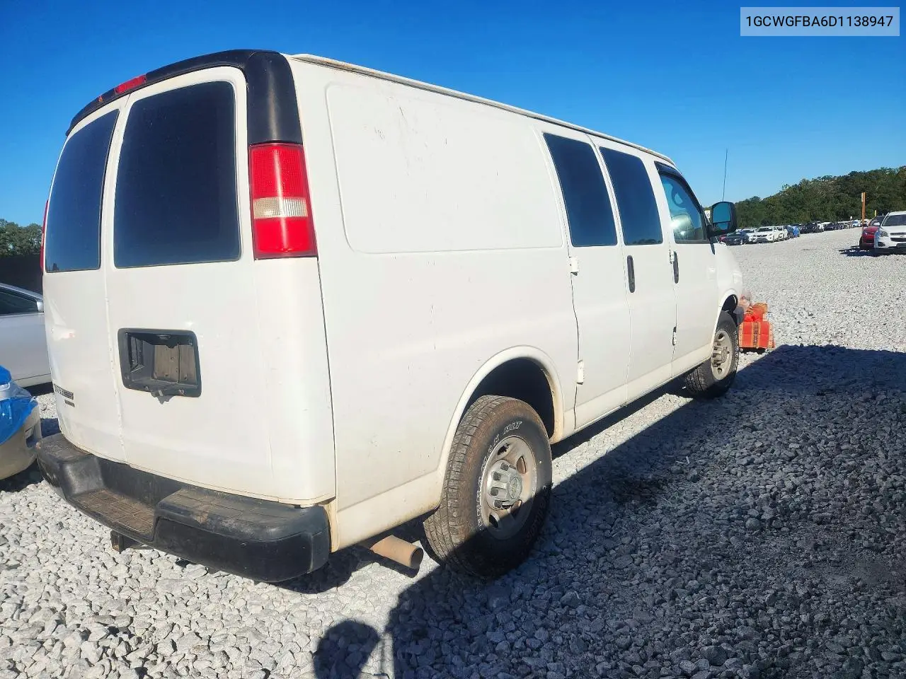 2013 CHEVROLET EXPRESS VIN 1GCWGFBA6D1138947 — фото 3