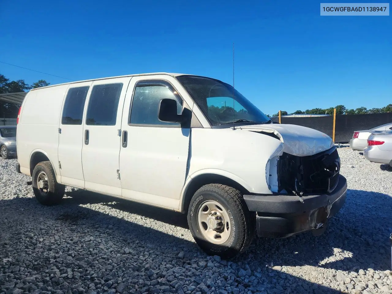2013 CHEVROLET EXPRESS VIN 1GCWGFBA6D1138947 — фото 4
