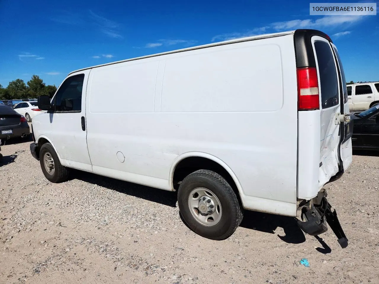 2014 CHEVROLET EXPRESS VIN 1GCWGFBA6E1136116 — фото 2