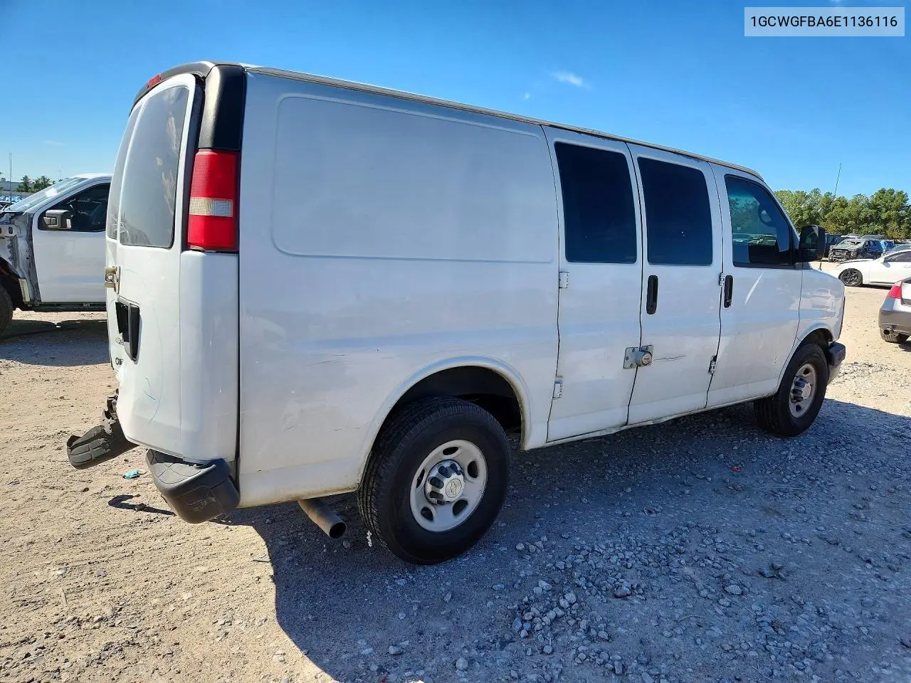 2014 CHEVROLET EXPRESS VIN 1GCWGFBA6E1136116 — фото 3