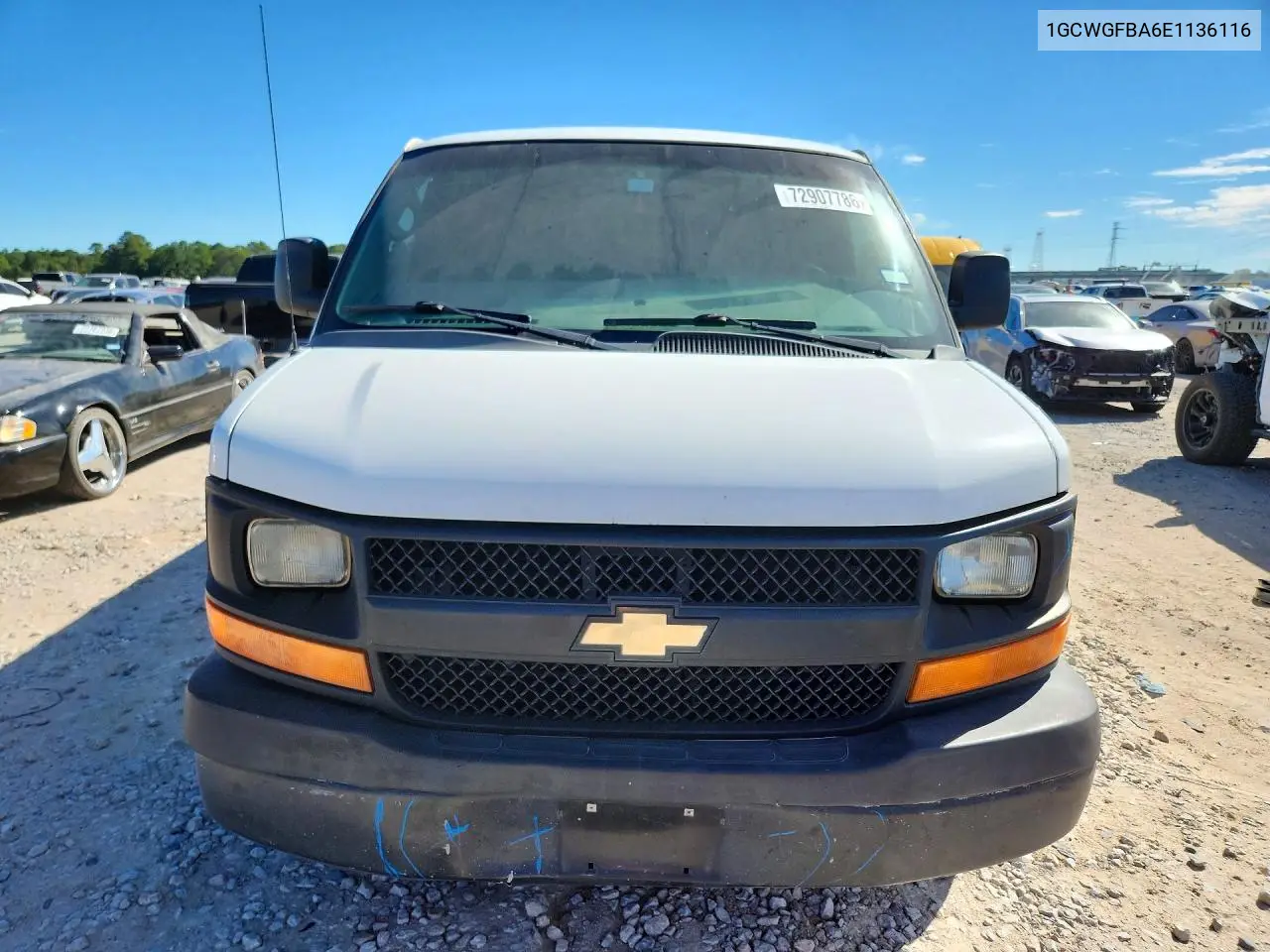 2014 CHEVROLET EXPRESS VIN 1GCWGFBA6E1136116 — фото 5