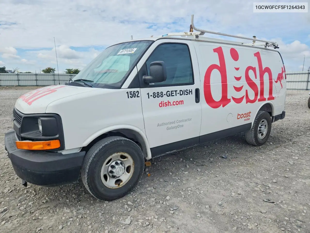 CHEVROLET EXPRESS 2015, VIN 1GCWGFCF5F1264343