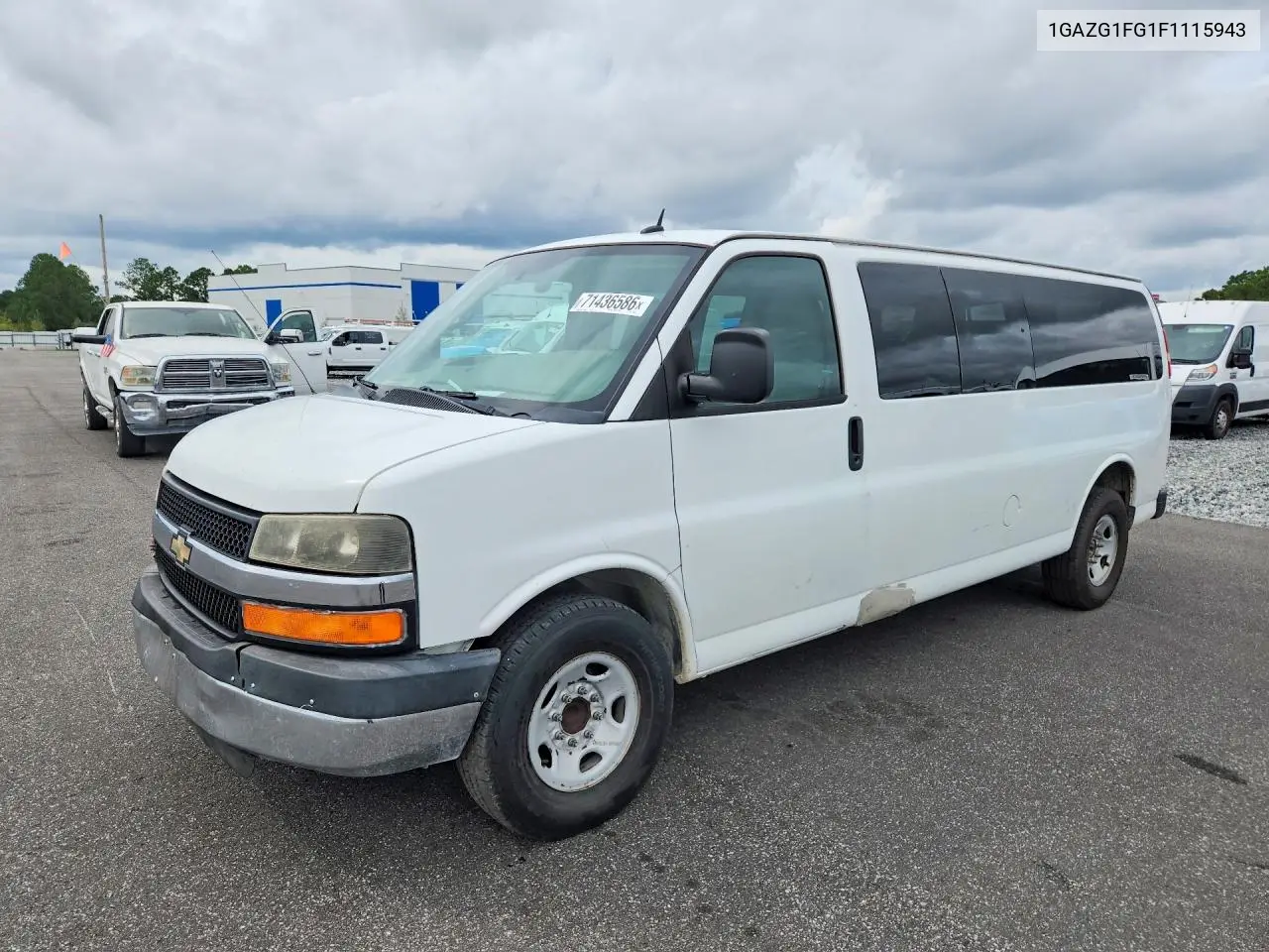CHEVROLET EXPRESS 2015, VIN 1GAZG1FG1F1115943