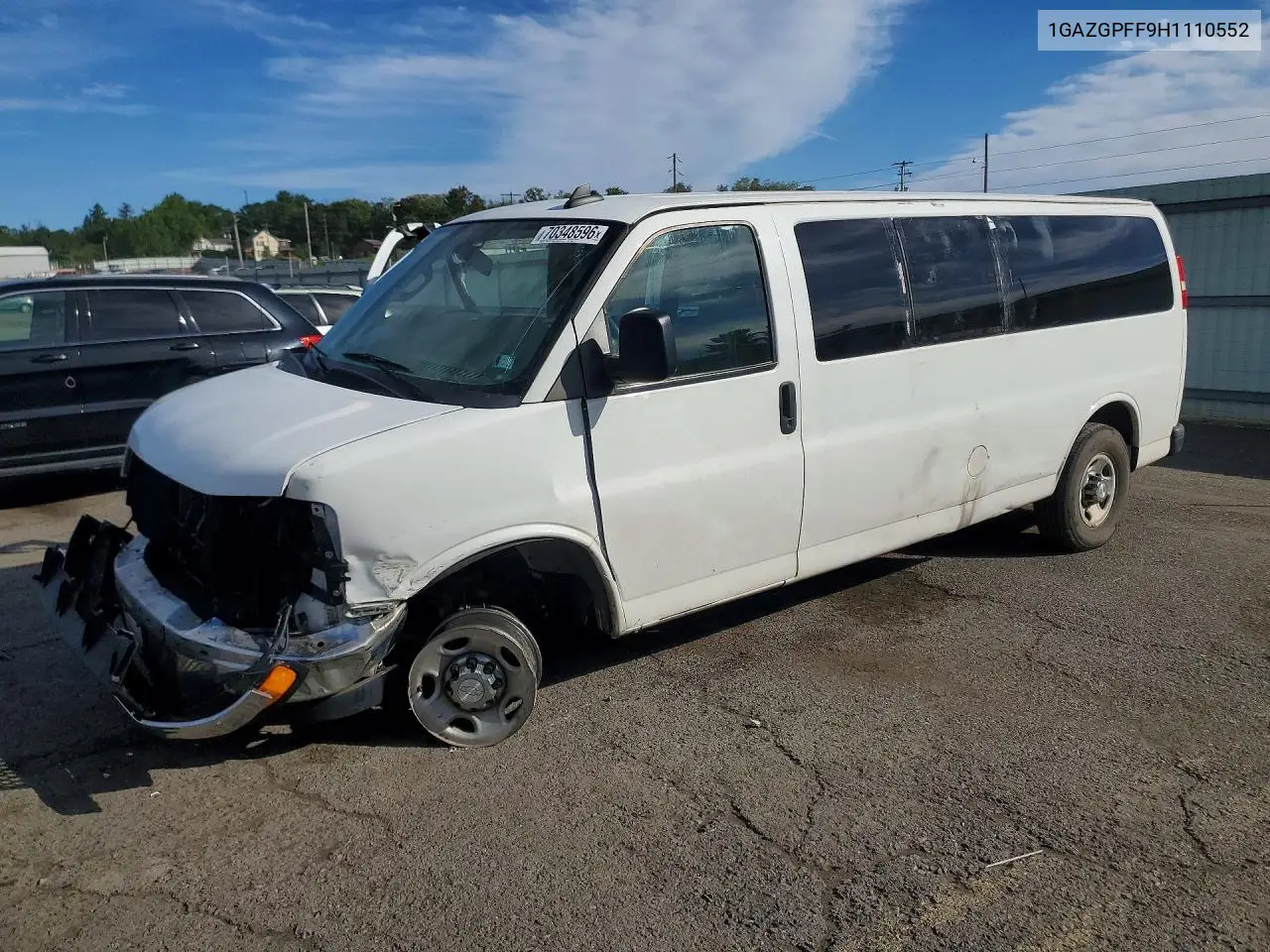 CHEVROLET EXPRESS 2017, VIN 1GAZGPFF9H1110552