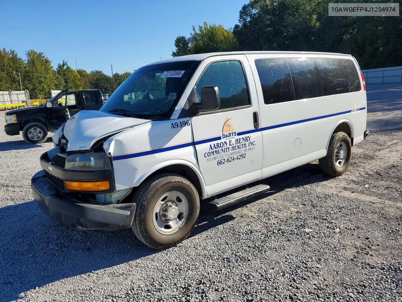 CHEVROLET EXPRESS 2018, VIN 1GAWGEFP4J1204974