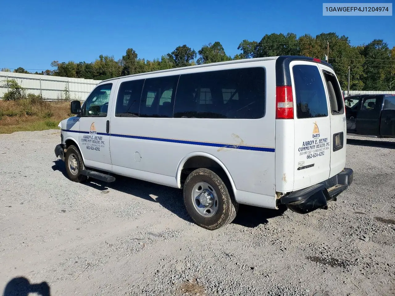 2018 CHEVROLET EXPRESS VIN 1GAWGEFP4J1204974 — фото 2