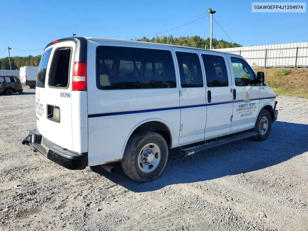 2018 CHEVROLET EXPRESS VIN 1GAWGEFP4J1204974 — фото 3