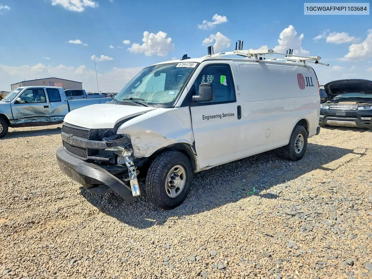CHEVROLET EXPRESS 2023, VIN 1GCWGAFP4P1103684