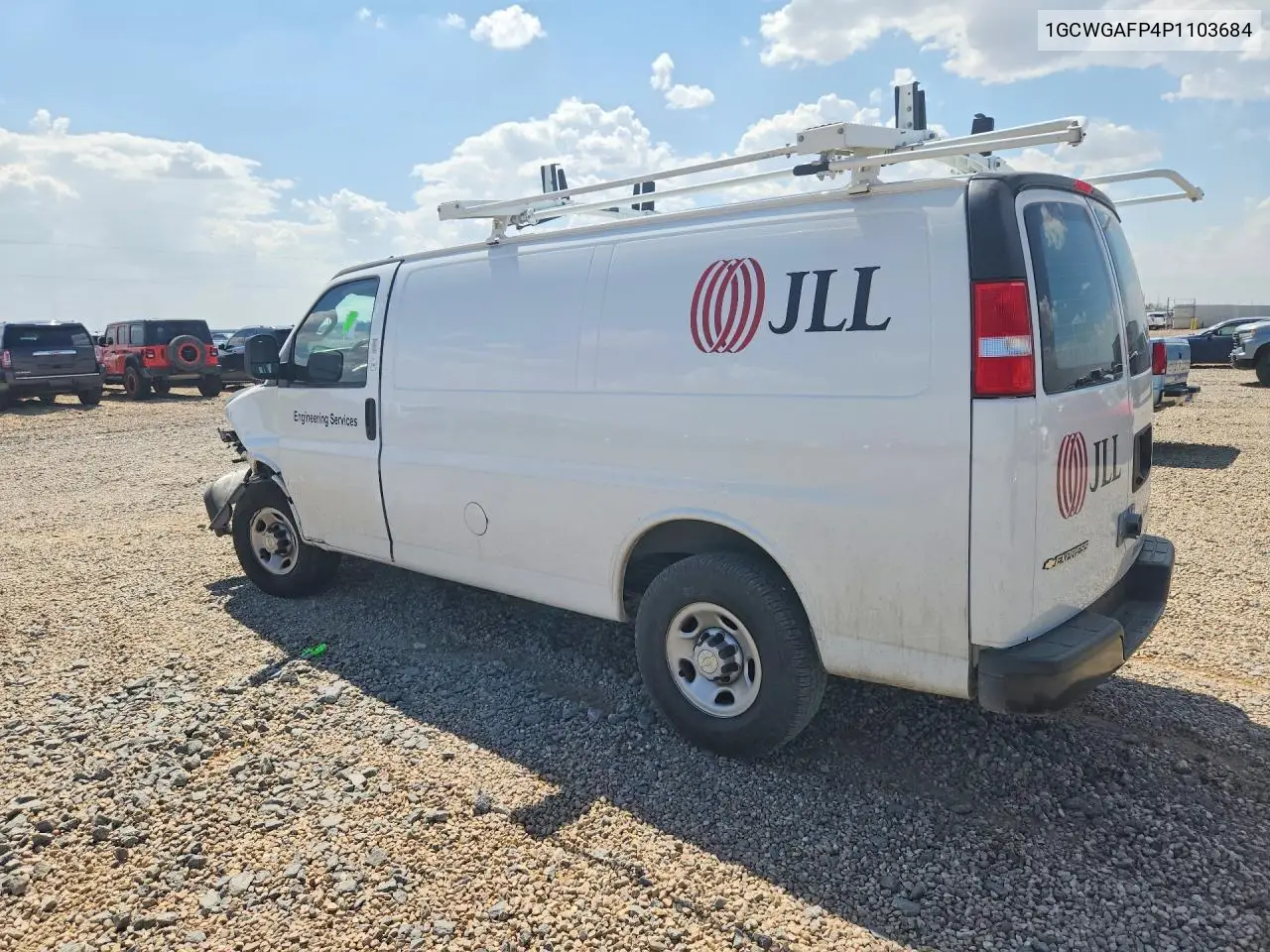 2023 CHEVROLET EXPRESS VIN 1GCWGAFP4P1103684 — фото 2