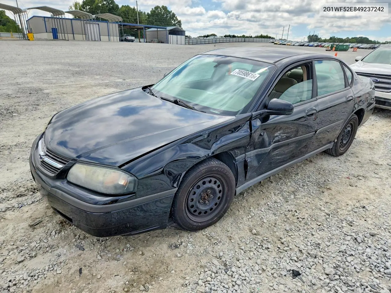 CHEVROLET IMPALA 2004, VIN 2G1WF52E849237242