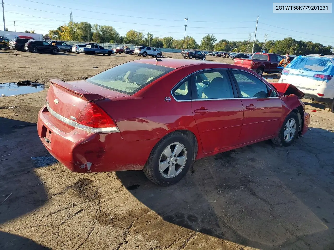 2007 CHEVROLET IMPALA VIN 2G1WT58K779201231 — фото 3