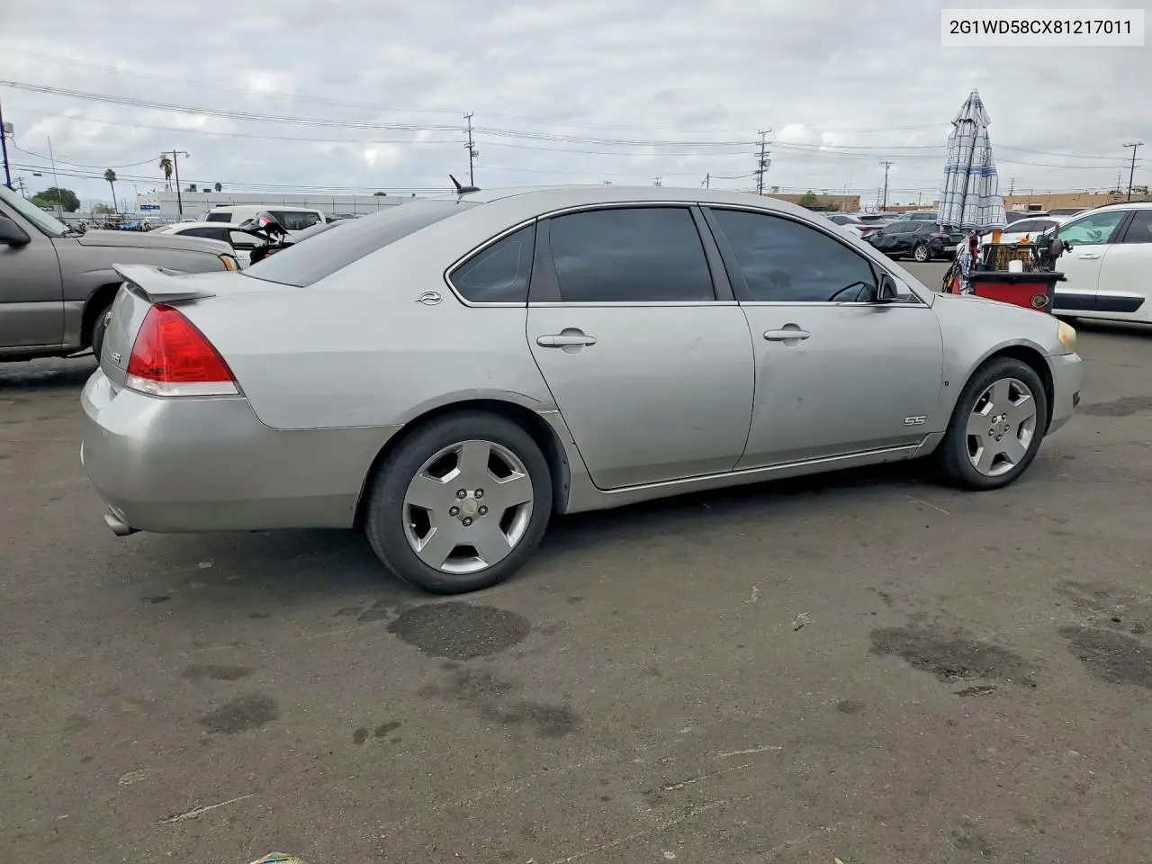 2008 CHEVROLET IMPALA VIN 2G1WD58CX81217011 — фото 3