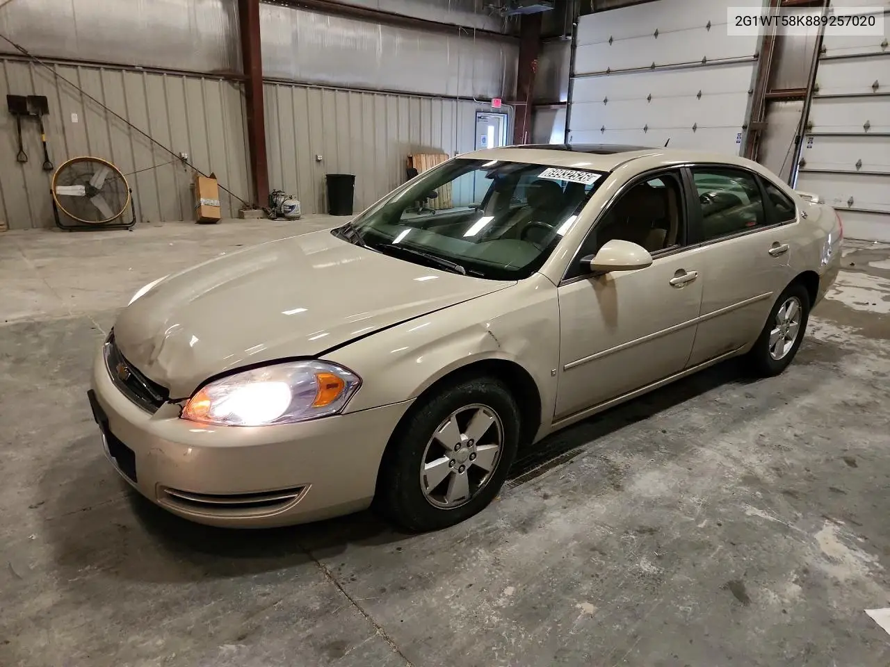 CHEVROLET IMPALA 2008, VIN 2G1WT58K889257020
