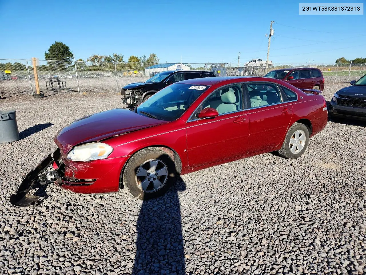 CHEVROLET IMPALA 2008, VIN 2G1WT58K881372313