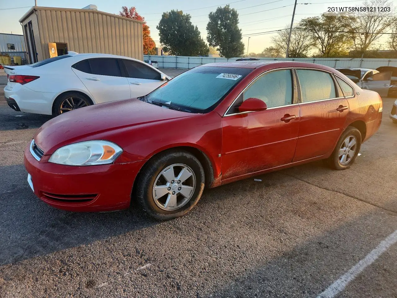 CHEVROLET IMPALA 2008, VIN 2G1WT58N581211203