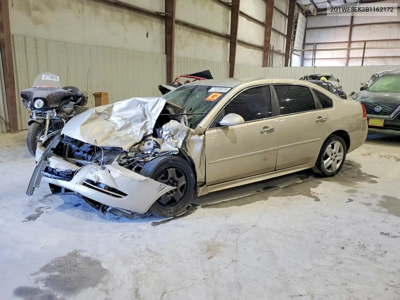 CHEVROLET IMPALA 2011, VIN 2G1WF5EK3B1162172