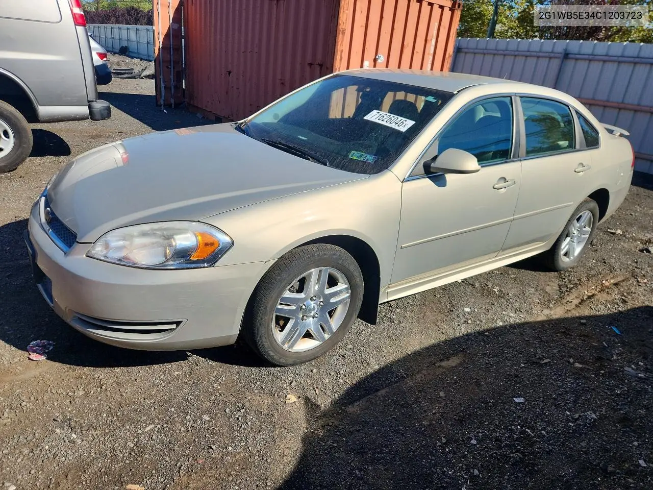 CHEVROLET IMPALA 2012, VIN 2G1WB5E34C1203723