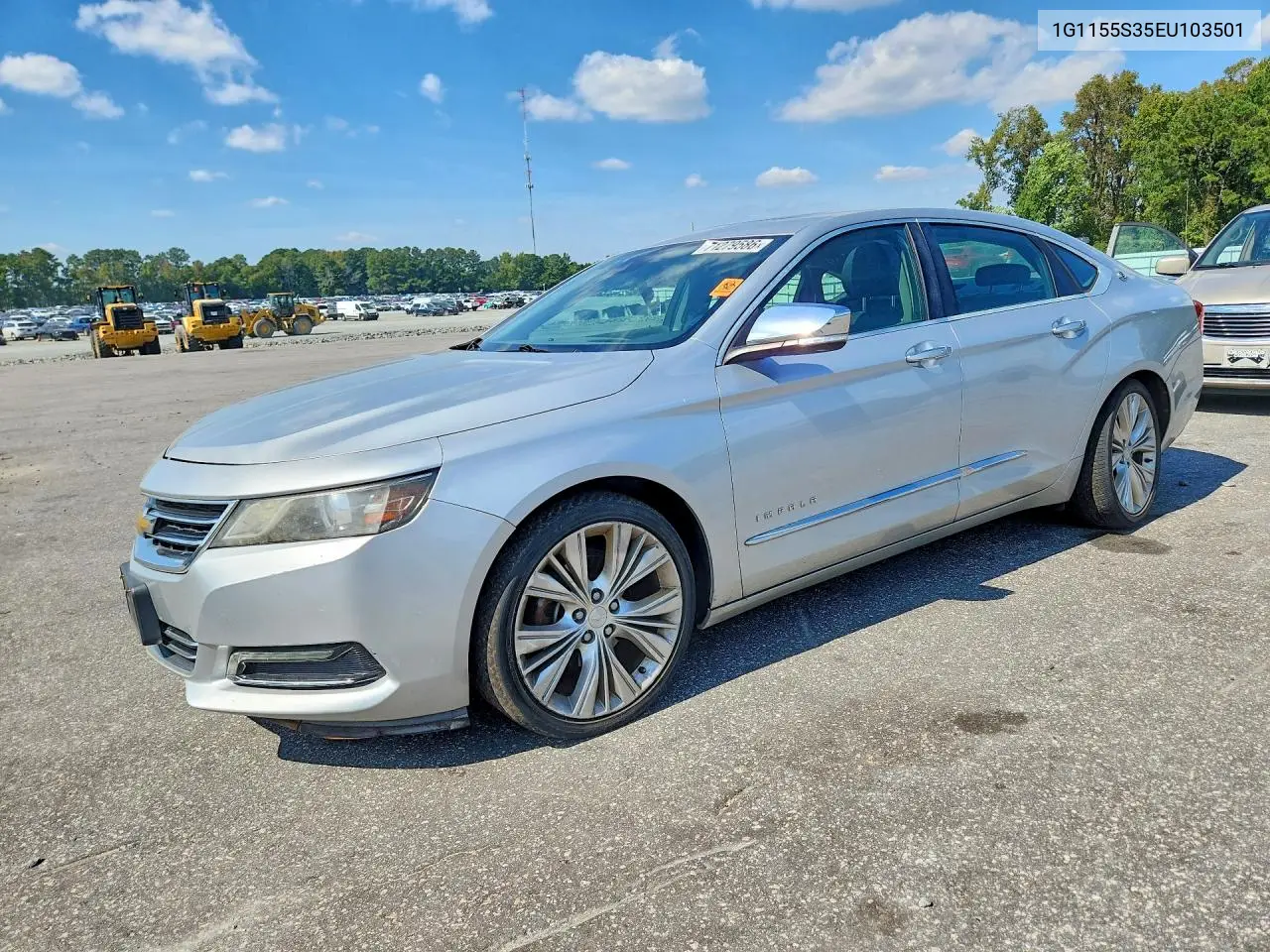CHEVROLET IMPALA 2014, VIN 1G1155S35EU103501