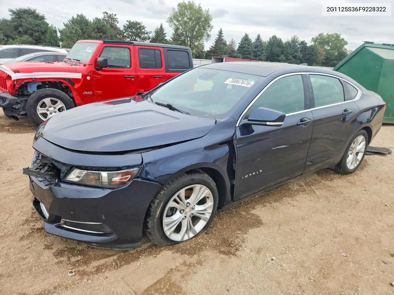 CHEVROLET IMPALA 2015, VIN 2G1125S36F9228322