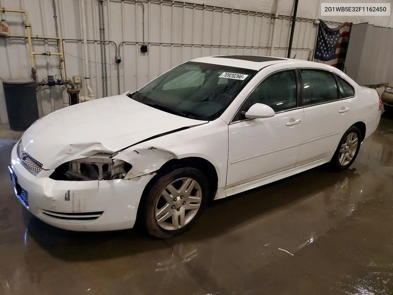 CHEVROLET IMPALA 2015, VIN 2G1WB5E32F1162450