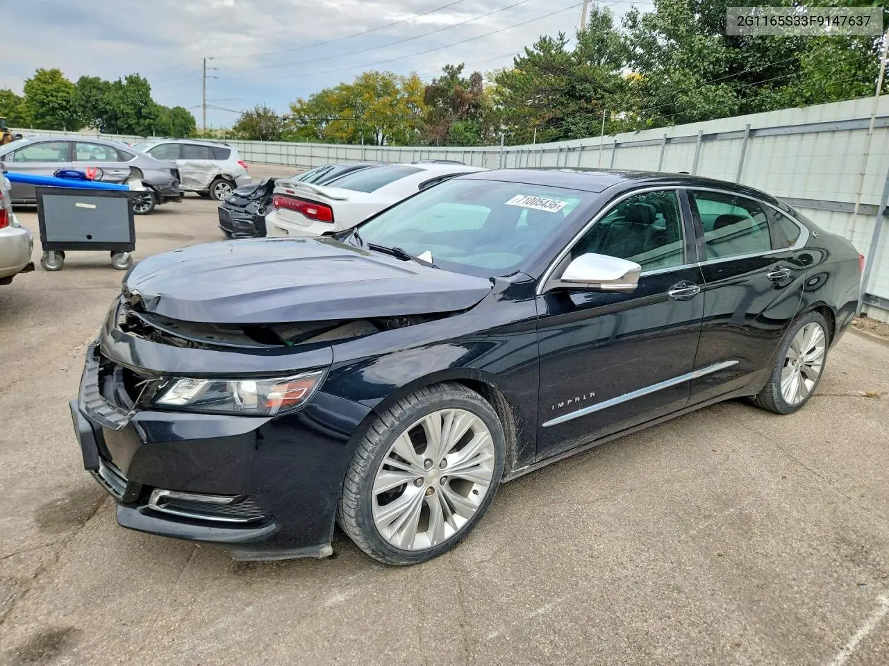CHEVROLET IMPALA 2015, VIN 2G1165S33F9147637