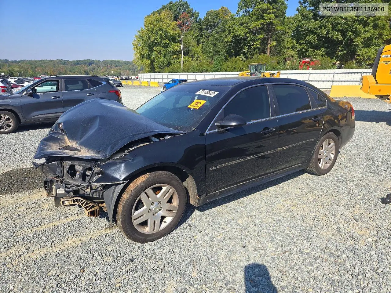 CHEVROLET IMPALA 2015, VIN 2G1WB5E35F1136960