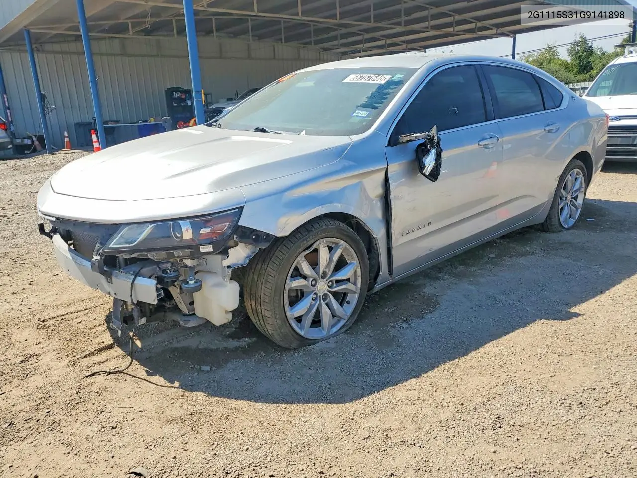 CHEVROLET IMPALA 2016, VIN 2G1115S31G9141898