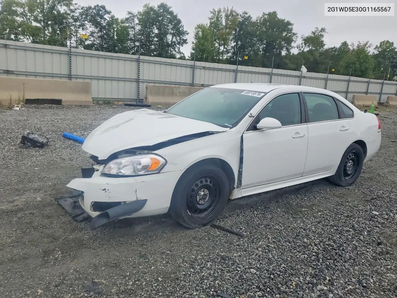 CHEVROLET IMPALA 2016, VIN 2G1WD5E30G1165567