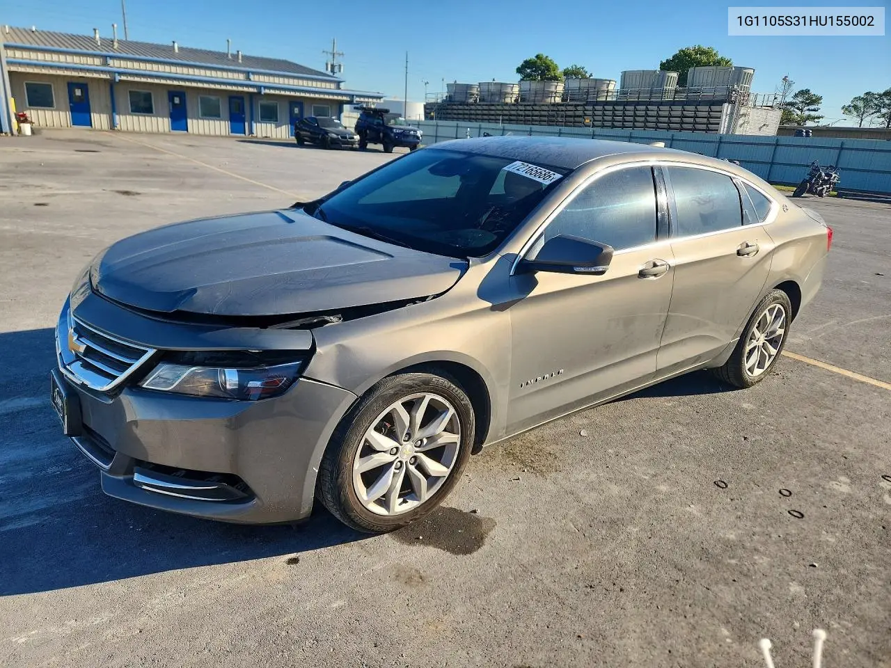 CHEVROLET IMPALA 2017, VIN 1G1105S31HU155002
