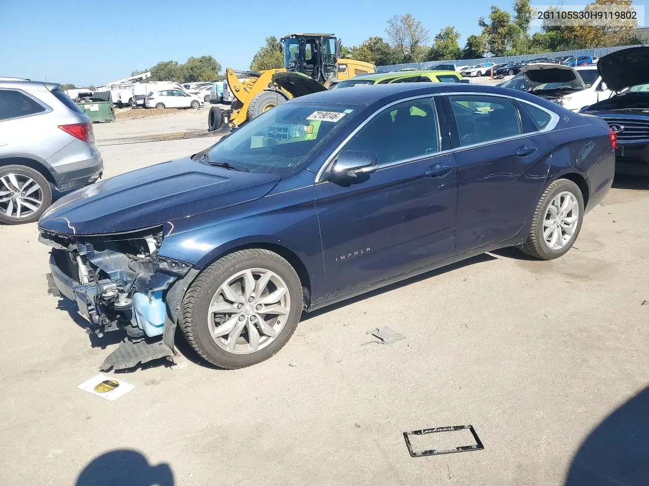 CHEVROLET IMPALA 2017, VIN 2G1105S30H9119802